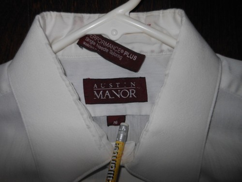 Preowned VINTAGE AUSTIN MANOR S/S Polo Shirt Size 16 Made in USA - Picture 3 of 5