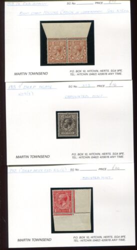 GB 1912-24 KGV MH MNH lotto 15 francobolli alto gatto