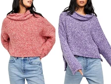 NWT Womens Size XS Small Medium Large Free People Anthro Cowl Neck Sweater NEW