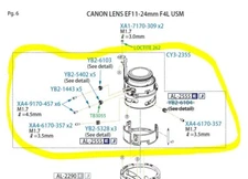 Canon EF 11-24mm F/4.0 L USM Lens - EMD Aperture 2&3 Group Ass'y Parts CY3-2355