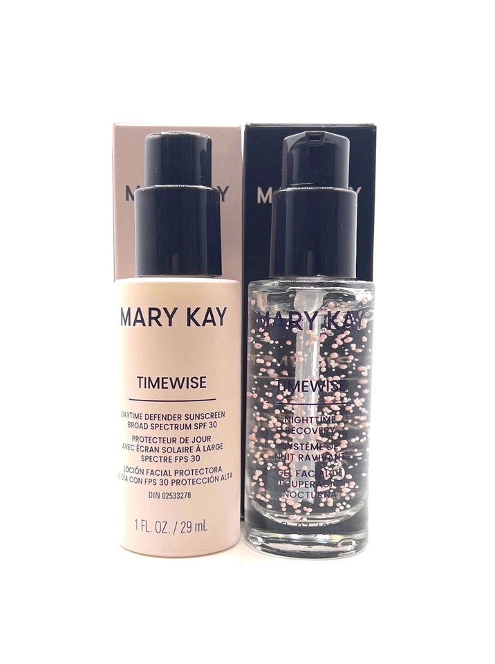 MARY KAY TIMEWISE DEFENSOR DIURNO CON SPF 30 y recuperación nocturna ~ tamaño completo ~ ¡nuevo en caja! Foto 2 de 4