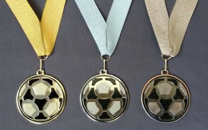 3x MEDALS 50mm 2/" SWIMMING GOLD SILVER BRONZE Award Swimmer Prize