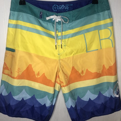 Pantaloncini da campeggio LRG Lifted Research Group da uomo taglia 34 boardshort surf spiaggia