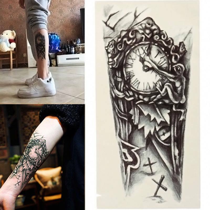 Tatouage Temporaire Chouette Noir - Flash Jetable étanche - Pour Fête, Déguisement