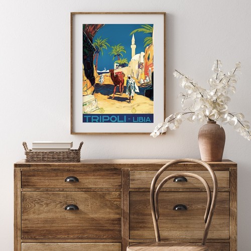Tripoli Libia Vintage Travel Poster Fine Art Print | Home Decor - Picture 4 of 7