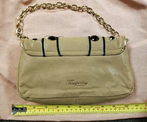 Temperley London cream light brown Leather Clutch bag purse - Picture 4 of 7