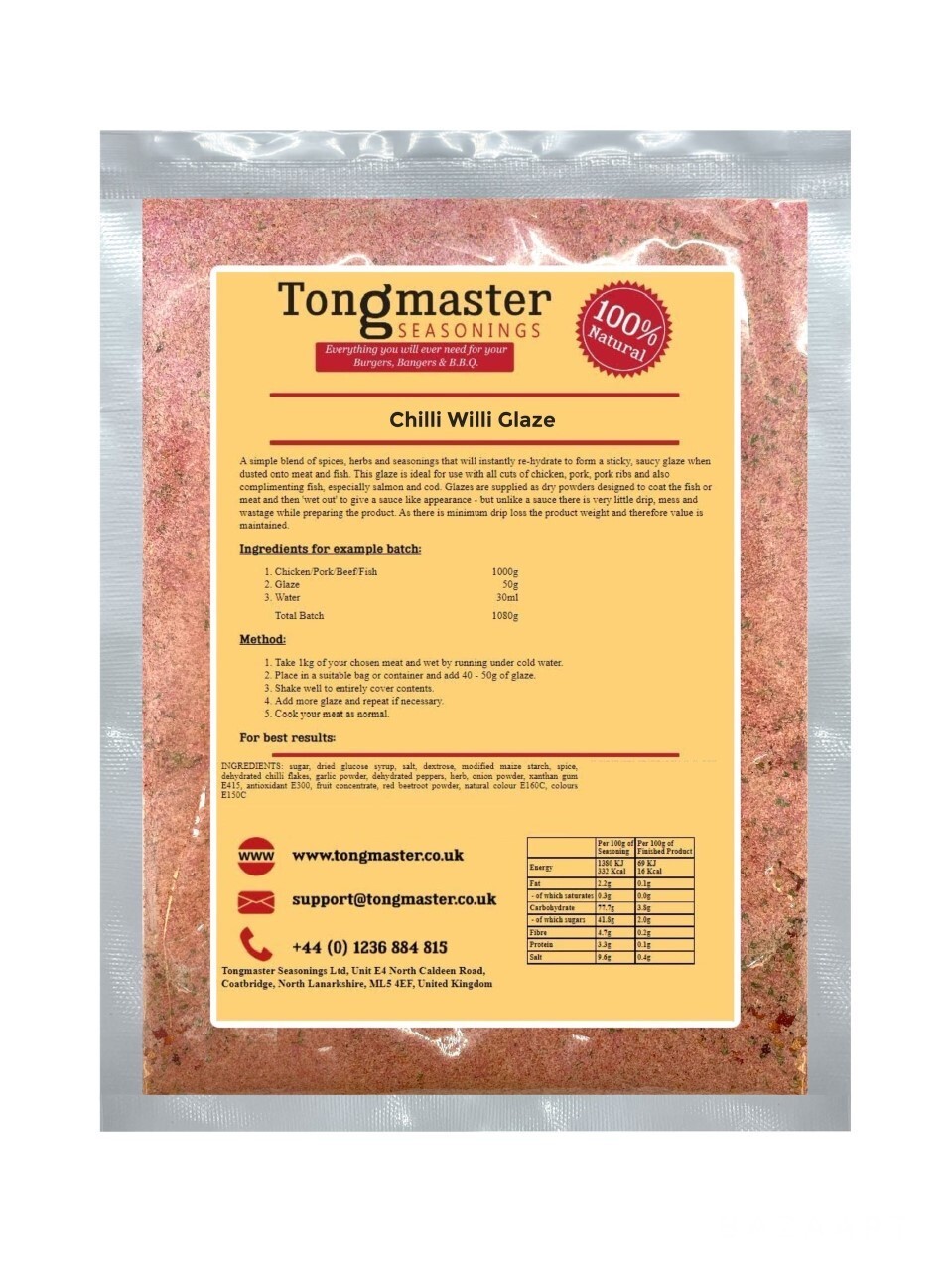 Chilli Willi Glaze - Meat Rub - 600g (Gluten Free)