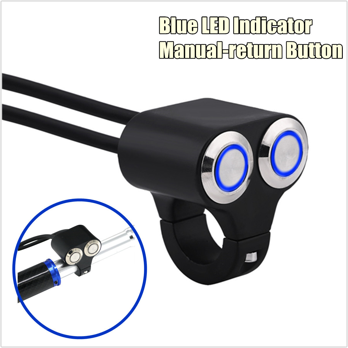 1" 25mm Motorcycle Handlebar Switch ON/OFF Manual-return Latching Buttons 1" 25mm Motorcycle Handlebar Switch ON/OFF Manual-return Latching Buttons