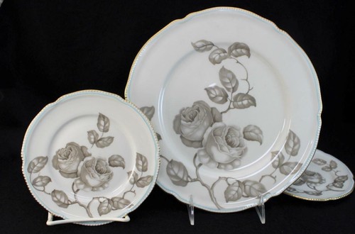 Castleton GLORIA Speiseteller + 2 Brot & Butter Teller Made in USA guter Zustand - Bild 1 von 6