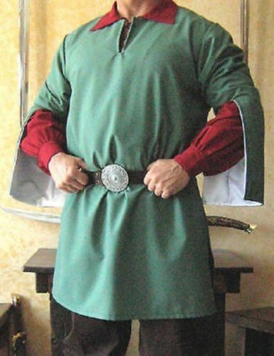 Medieval Renaissance Tunic Top Shirt Viking Saxon Cosplay Costume - Picture 12 of 14