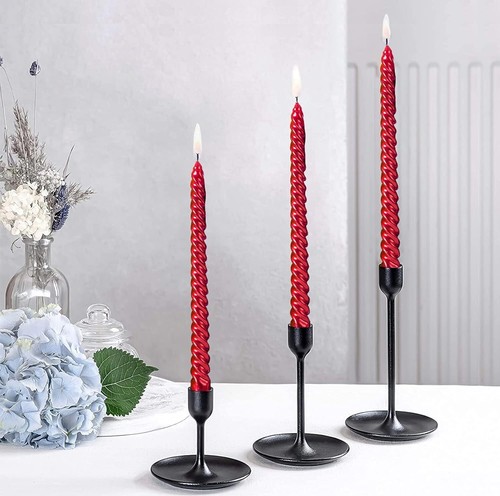 4 Pack 10 Inch Spiral Taper Candles Long Unscented Candle Sticks 8Hrs Burning - Picture 6 of 7