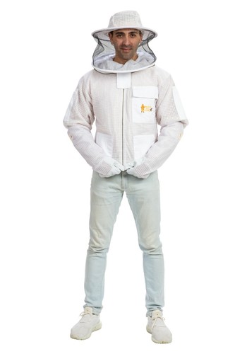Massive bee Store Beekeeping ventilated Jacket Round and Bee Glove in white - Picture 9 of 12