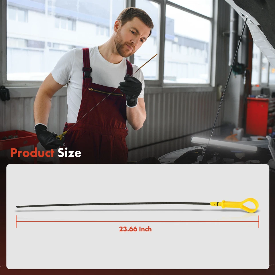 Varilla de medición de aceite de motor con mango amarillo con sello para Suzuki SX4 2007 2008 2009 2,0 L Foto 3 de 4