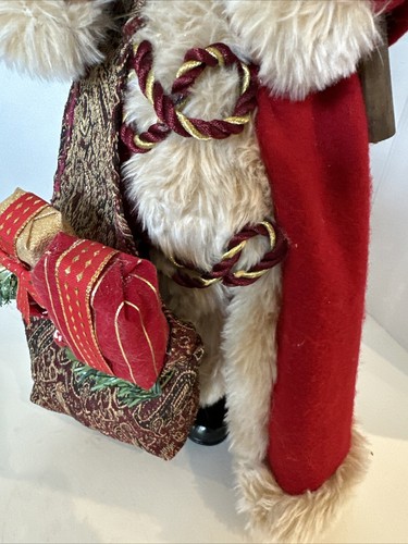 Vintage Old World Santa Claus 15”Tall Christmas Decoration Red Robe Beautiful #5 - Picture 11 of 11
