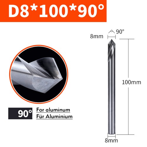 Carbide 60°/90°/120° Degree Chamfer&Spotting Drill 3mm-12mm Countersink Cutter - Picture 38 of 61