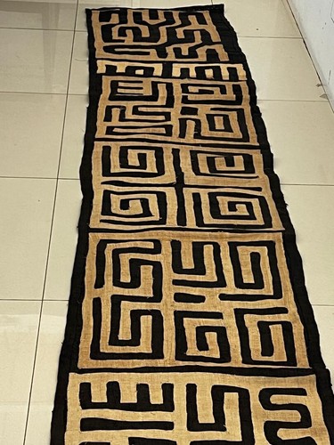 Hand Woven Tribal Bakuba, Kuba Raffia Textile African Art - Picture 4 of 8