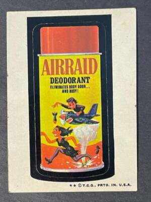 VINTAGE 1974 Topps WACKY PACKAGES STICKERS - AIRRAID - NM