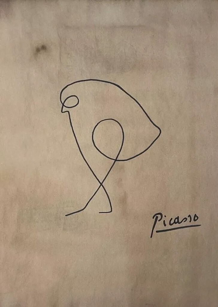 Pablo Picasso COA Art Drawing Painting Vintage Handmade Signed Original Paper