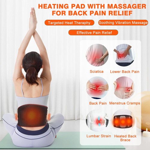 Massage Belt Electric Red Light Heated for Back Support Waist Vibration Massager - Picture 8 of 16