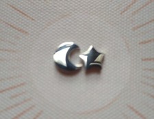 stainless steel Star and moon earrings, unisex earrings