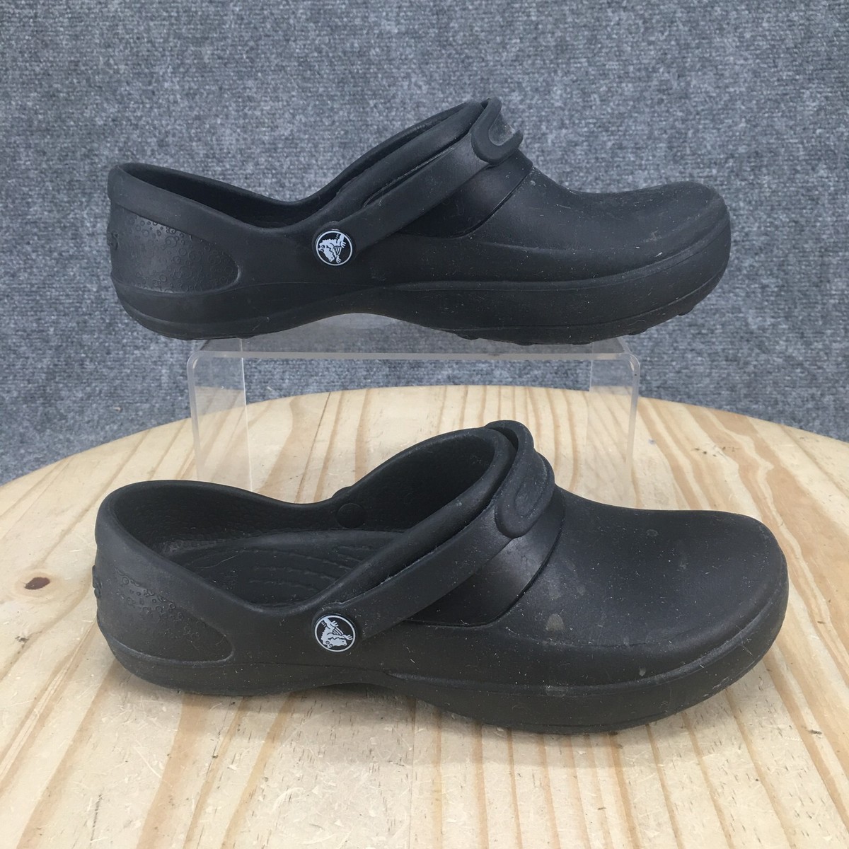 Crocs Shoes Womens 8 Mercy Work Clog Casual Comfort Black Rubber Slip On