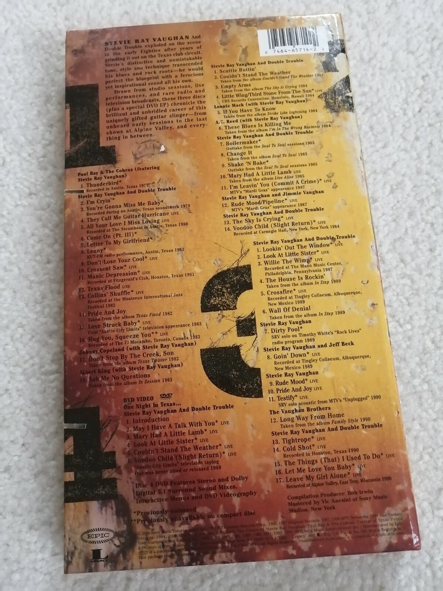 SRV [Box] by Stevie Ray Vaughan (CD, Nov-2000, 4 Discs, Legacy