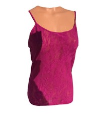 NATORI 142050 100 NYLON CAMISOLE   Size:L CERISE      VINTAGE NWT