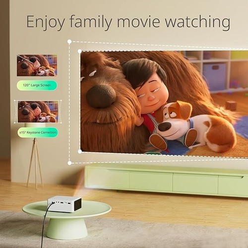 Mini Beamer Video Projektor Weiß Heimkino Full-HD 1080P Projector USB - YOTON Y3 - Bild 2 von 7