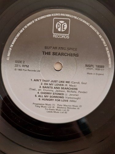 The Searchers -Sugar & Spice LP vinyl record Pye Records - Picture 7 of 7