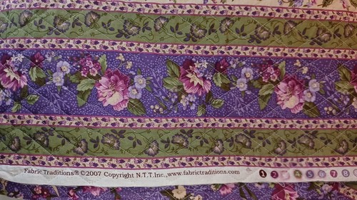 "Country French Floral" Double Sided Reversible Quilted Cotton/Fabric Traditions - Picture 3 of 12