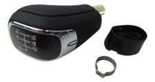 Original Leder Schaltknauf 6-Gang Schwarz Chrom für Skoda Octavia 1 I 2 II 1U 1Z