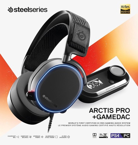 SteelSeries Arctis Pro + GameDAC Wired Gaming Headset Black for PS5/PS4 and PC - Picture 7 of 8
