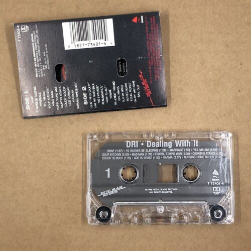 DRI Cassette Tape 80s Punk Metal Thrash DEALING WITH IT DIRTY ROTTEN IMBECILES - Picture 2 of 7