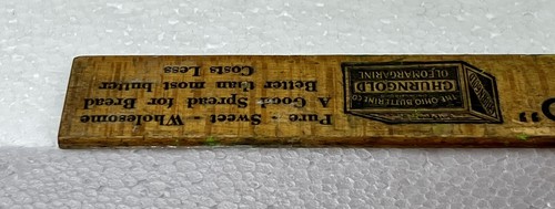 Vintage Advertising 6" Wooden Ruler Churngold Butter Cincinnati Ohio - Picture 6 of 6