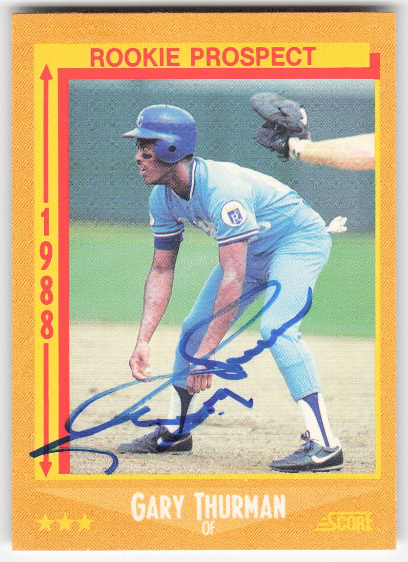 1988 Score #631 Gary Thurman Rookie In Person Signed Auto 64727