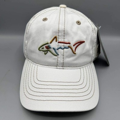 Greg Norman Golf Hat Men White Embroidered Strap Back Cap Cotton New