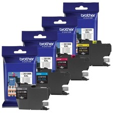 Genuine Brother LC3019 LC-3019 BK/C/M/Y High Yield Color Ink 4-Pack...