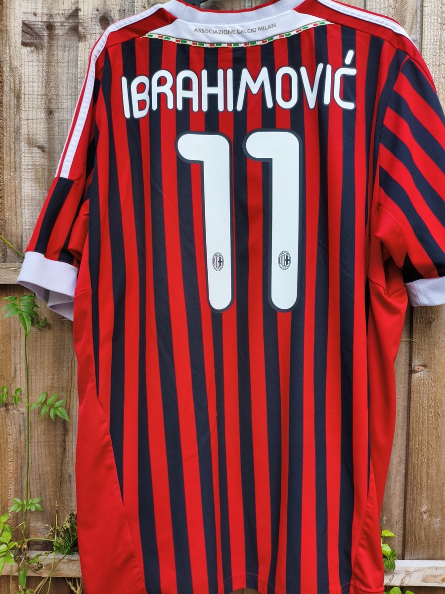 AC Milan Home 2011/12 Football Shirt Size XXL Ibrahimovic #11