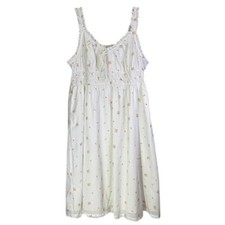 Old Navy Woman's Fit & Flare XXL White Floral Cottagecore Peasant Coquette Boho