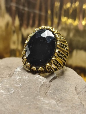 Herren Siegelring Ring gr 59 in Gold Orient Groß & auffällig Vampir König Boss