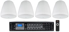 4 JBL Control 67 P/T 6.5" Commercial 70v White Hanging Pendant Speakers Receiver