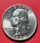 1954D Choice Uncirculated US Washington SILVER Quarter! "DENVER" Mint! Old Coin!