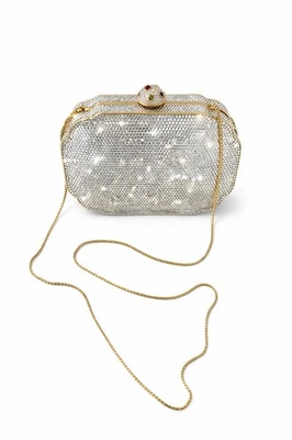 Judith Leiber Swarovski Crystal Minaudiere Clutch Full Set Chain Evening Bag - Image 1 of 4
