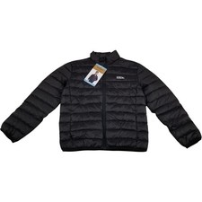 Eddie Bauer Boys Lightweight Full-Zip Packable Jacket Black 10 / 12