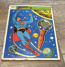 Vintage 1966 SUPERMAN Frame-Tray Puzzle by Whitman