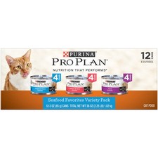 Purina Pro Plan Seafood Entrees Variety Pack 36oz (12-Pack) Wet Cat Food