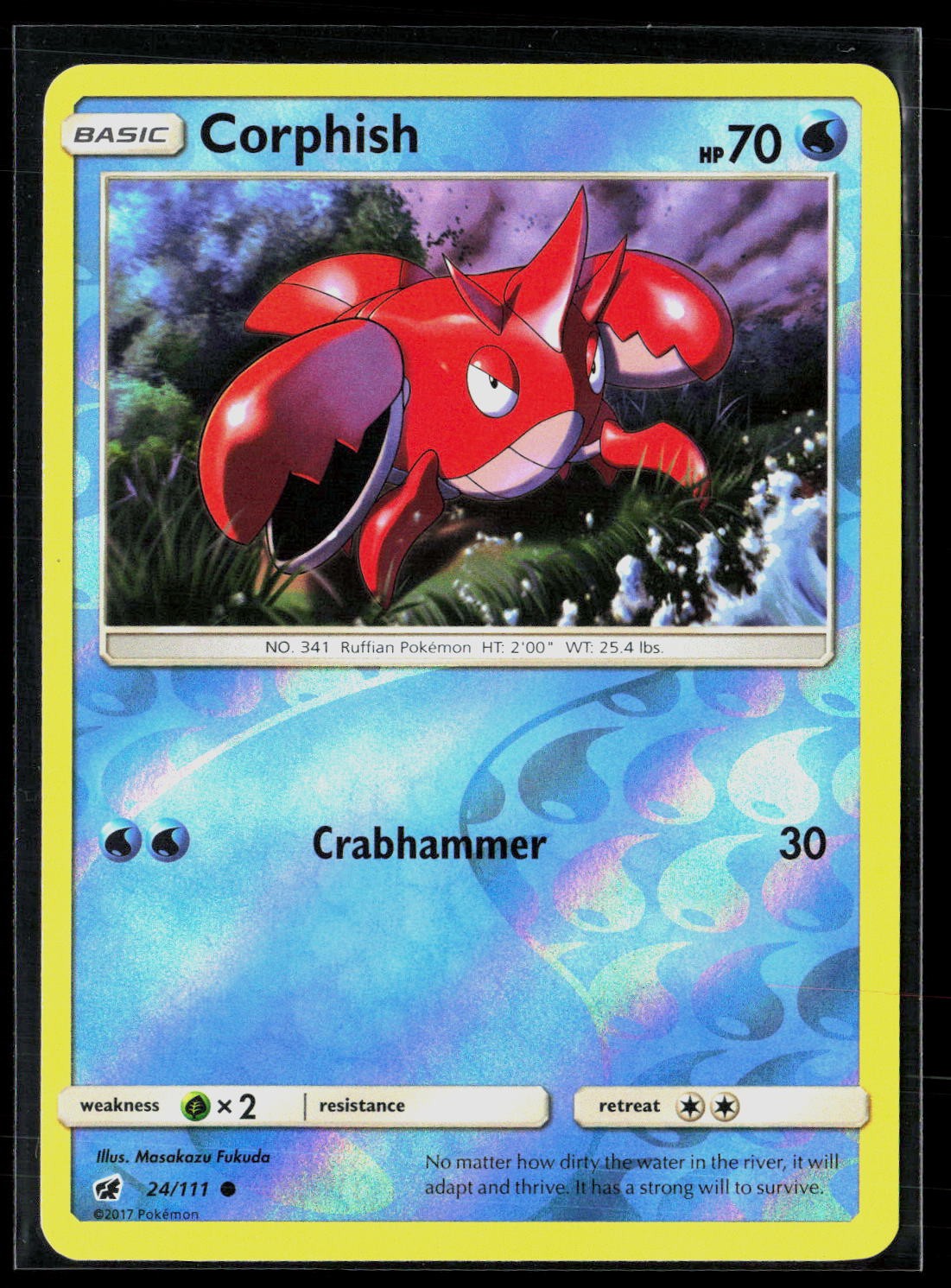 Corphish 24/111 Common Reverse Holo Crimson Invasion Pokemon NM