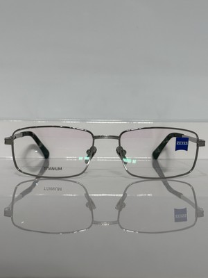Zeiss ZS40004 022 Shiny Silver Titanium Unisex Eyeglasses 54mm