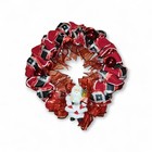Santa Christmas Wreath 20" Red Black Silver Ribbon Wreath