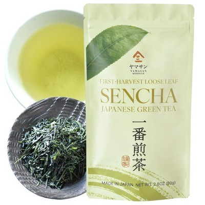 Japanese Sencha Green Tea, 100% First-Harvest Loose Leaf, Bright Color, Refre...